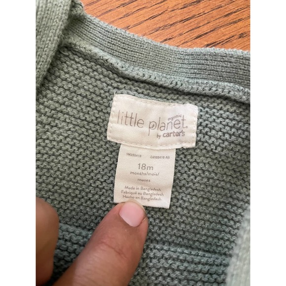Little Planet Organic By Carters Sweater Romper Outfit 18m - Picture 7 of 9